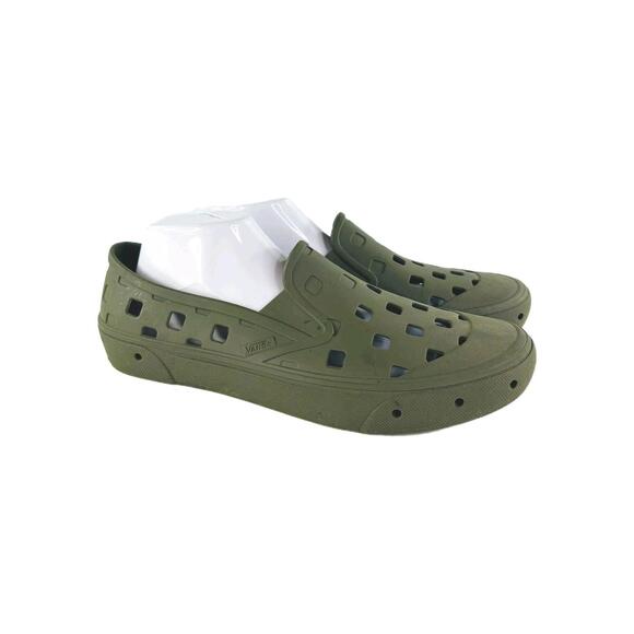 VANS Slip On TRK Trek Pewter Green Shoes US 10 Men’s Gelly Rubber Slip On - Picture 1 of 15